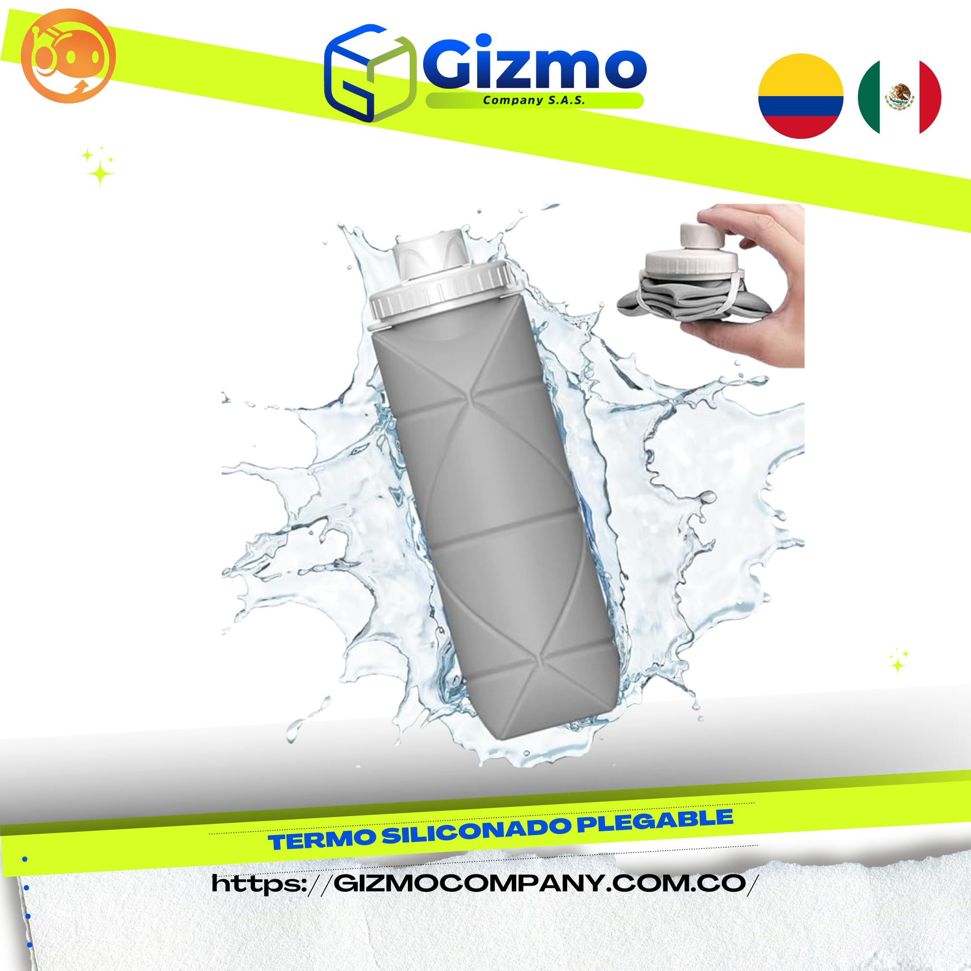 Termo Siliconado Plegable